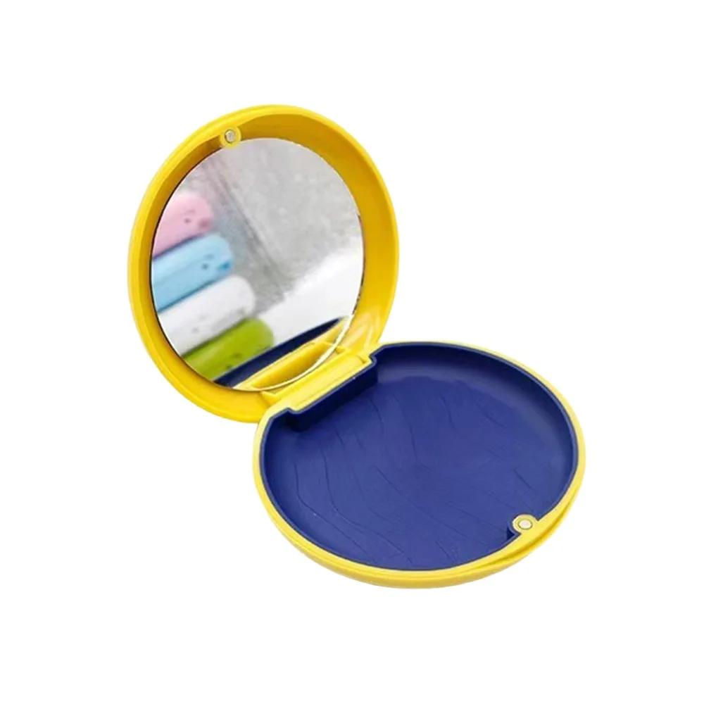 Magnetic Invisible Braces Storage Box Waterproof with Mirror False Teeth Container Large Capacity Orthodontic Retainer Case