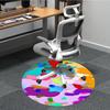 1pc Colorful Design Chair Carpet for Office Non Slip, Machine Washable Rug for Office, Room Holiday Decor for Christmas, Birthday Polyester