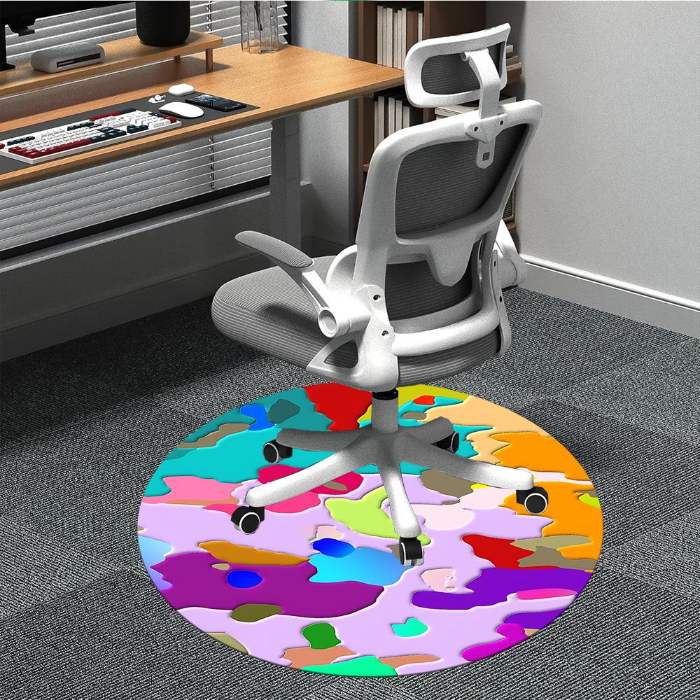

1pc Colorful Sphere Chair Carpet for Office - Durable, Ideal for Chair Mats, Stylish & Functional Decorative Rug yy260130049 80cm by 80cm