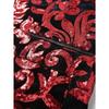 Mens Sequin Velvet Blazer Jacket Fashion Party Stage Performance Nightclub Suit Coat