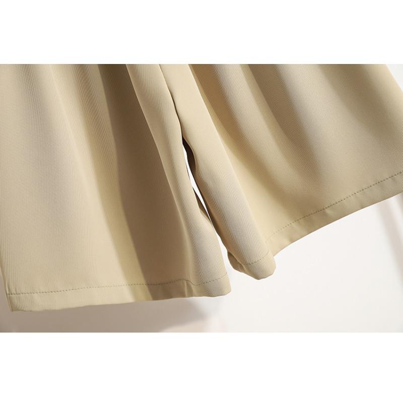 Dimanaf 2025 Été Style Femmes Shorts Pantalons Amples Taille Haute Basiques Pantalons Décontractés Féminins Solides