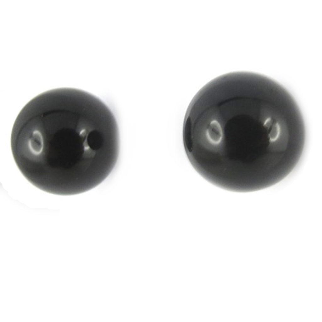 Les Trésors De Lily [K9633] - Boucles argent 'Mineralia' onyx 10 mm