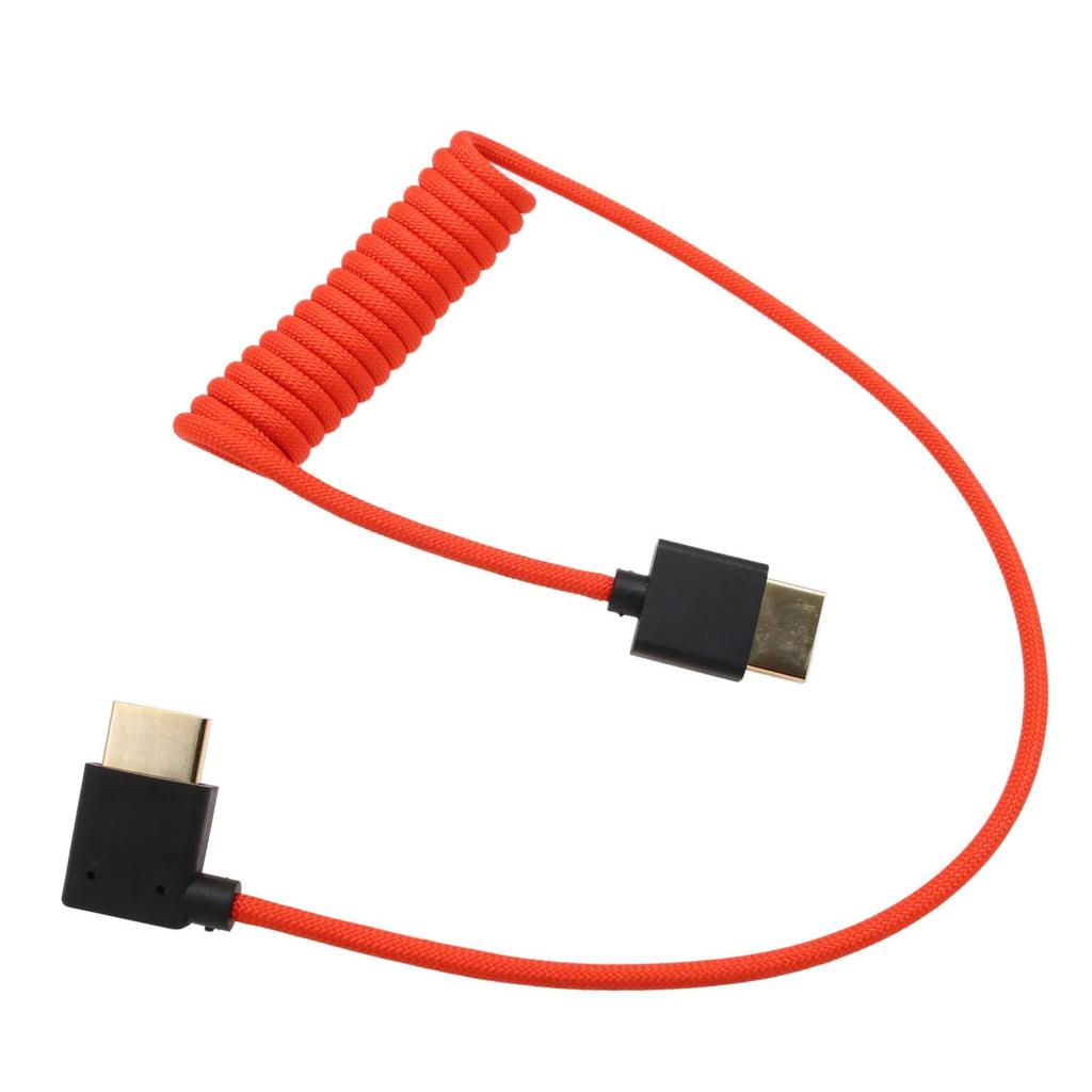 HangTon HDMI 8K 4K 60p Cable for Cine Sony Canon Right Type HDMI Braided 50cm ATOMOS, Shinobi, Portkeys, SmallHD, 5, 7, Hollyland, Mars, A9, A1,