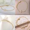 Crystal Cross Bracelets For Women Fashion Gold Plated Stainless Steel Cross Bracelet Vintage Religion Aesthetic Jewelry Gift