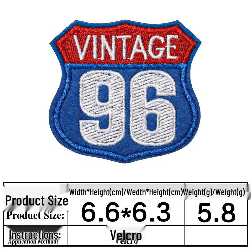 DIY Embroidered Badge Hook & Loop Patch Sticker with Brushed Surface