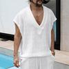 Men'S Loose Sleeveless Vest Large V-Neck Sports T-Shirt Top