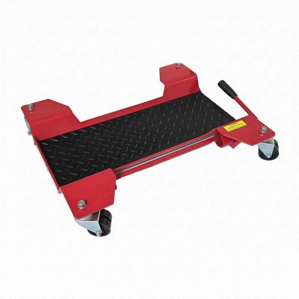 Motorcycle Relocator Stand Caster Wheels Vehicle Support Red Metal