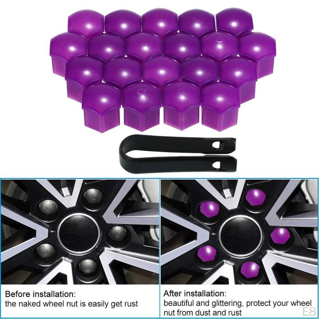 2 Car Wheel Nut Cover Easy To Install Rims Exterior