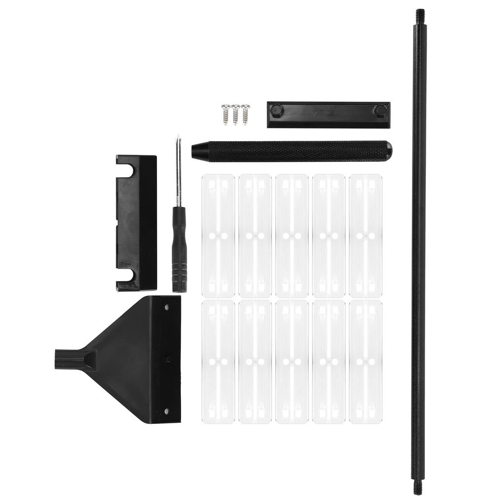 Aquarium Algae Scraper Aluminum Alloy Glass Fish Tank Algae Cleaner with Detachable Pole40cm with 10 Blades