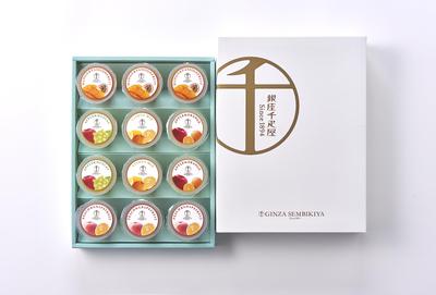 Ginza Sembikiya Ginza Fruit Jelly (12 Pieces) New Flavor Gift Snack Fruit Jelly Assortment