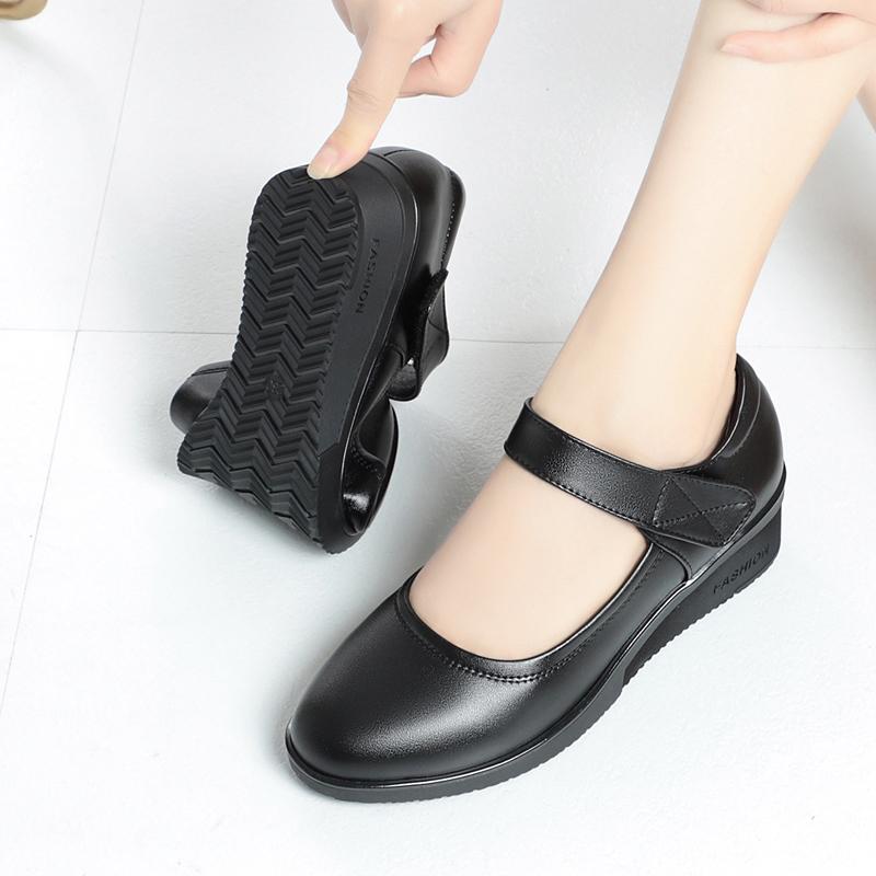 Fashion AIYUQI Mom Shoes Women Anti Slip Spring 2025 New Casual Genuine Leather Women Shoes Big Size 41 42 43 Wedge Women Shoes