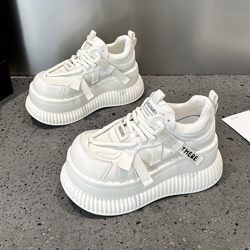 Platform dad shoes women's versatile 2025 new spring fashion trendy muffin casual shoes small height-increasing shoes children