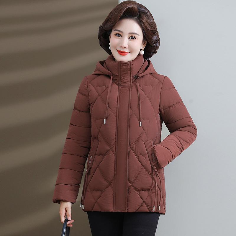 2026 Plus-size Winter New Fashion Padded Jacket Warm, Middle-aged Slim-fit Short Down Cotton Jacket Padded Jacket
