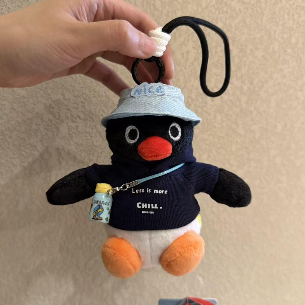 Genuine Penguin Family Bag Charm - Autumn/Winter Series Plush Toy Keychain