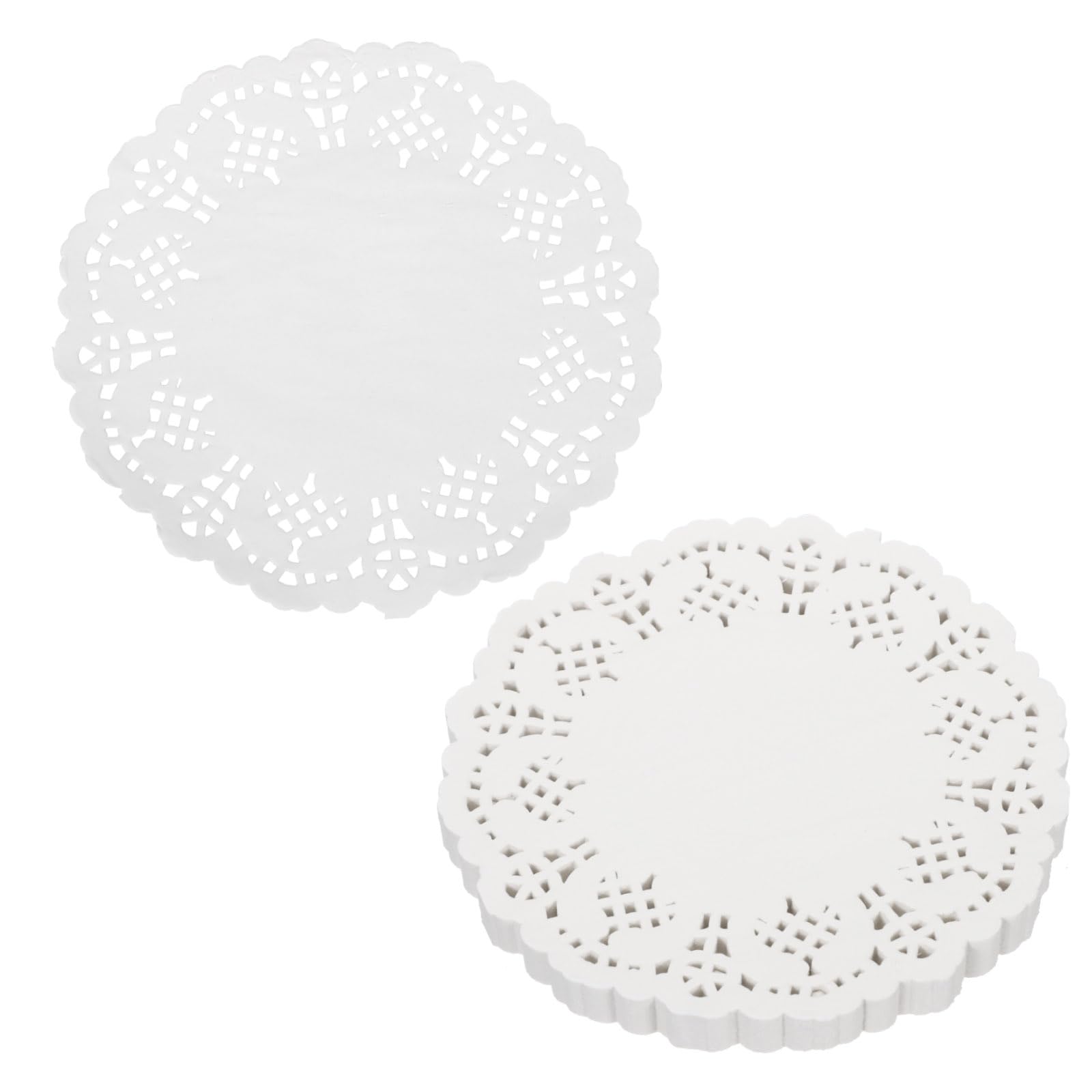 uxcell 150 Pcs Lace Paper Doilies 3.5  White Round Disposable Decorative Paper Placemat Hollow 3.5 inch белый
