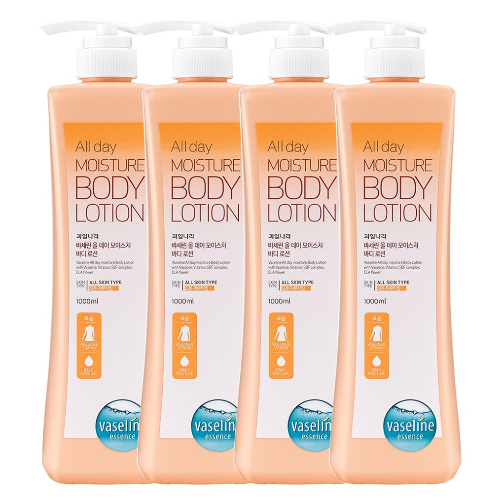 

Vaseline large body lotion 1000ml x 3 + All Day 1000ml x 1 Deep Plus Body Lotion 1000ml x 3 + All Day x 1