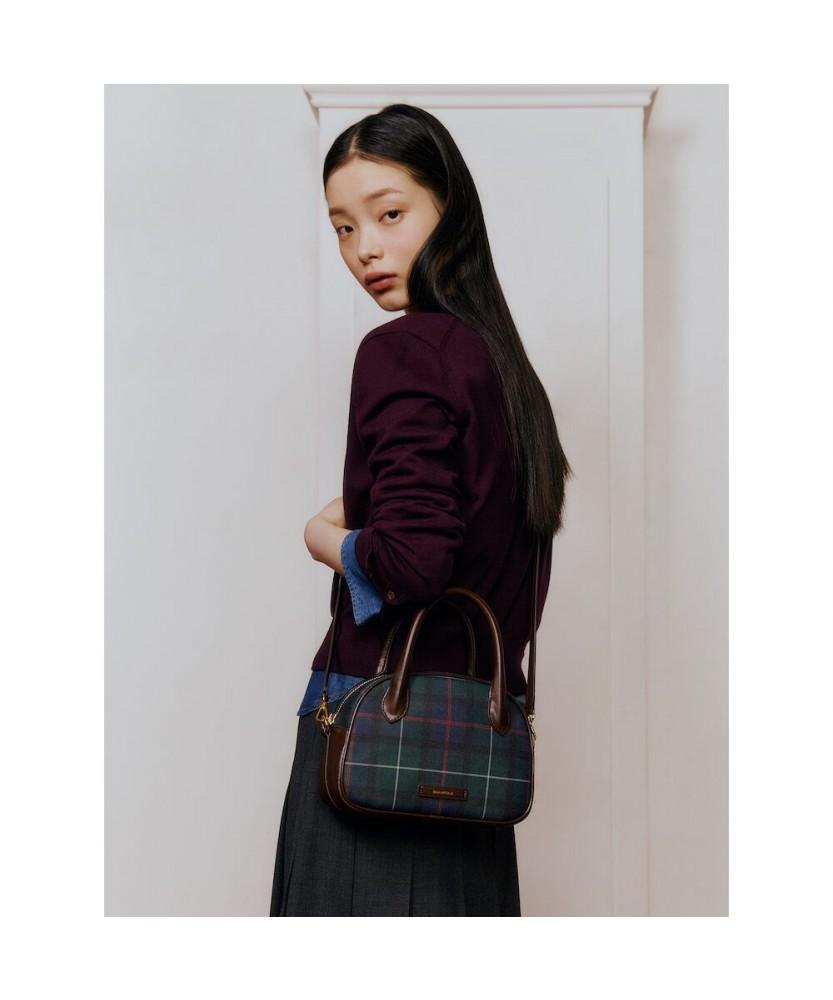 Beanpole Accessory Core Check Pvc Top Zipper Tote Bag Green