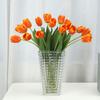Enkel gren simulert blomst Enkel pleie Realistisk Ikke-falmende Ikke-visnende Borddekorasjon Kunstig tulipan til bryllup