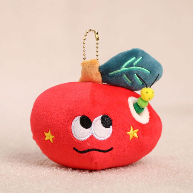 Apple Plush Toy Keychain With Pp Cotton Filling For Kids And Adults