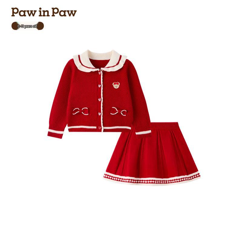 PawinPaw Girls  Cartoon Bear Spring Set Dress 120