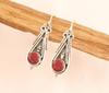 Solid 925 Sterling Silver Ruby Gemstone Handmade Boho Designer Dangle Earring Women Jewelry Charm Jewelry