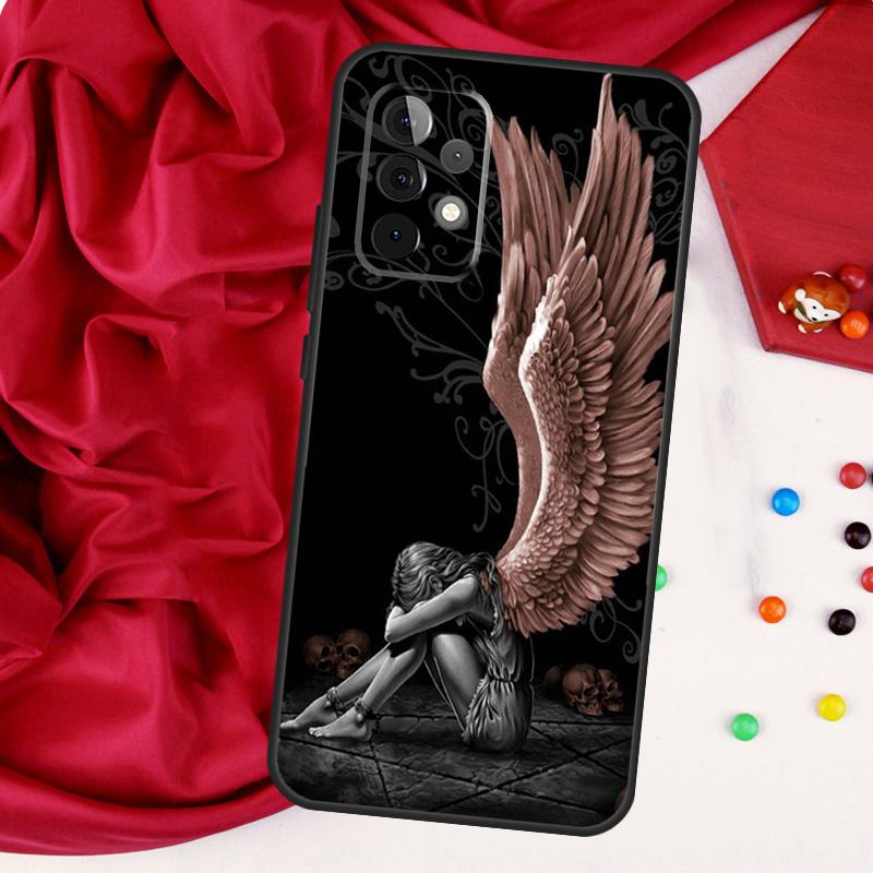 Fantasy Angel Girl Wings For Samsung Galaxy A55 A53 A33 A13 A35 A15 A36 A56 A26 A16 A22 A32 A52 A54 A34 A06 A05 Case