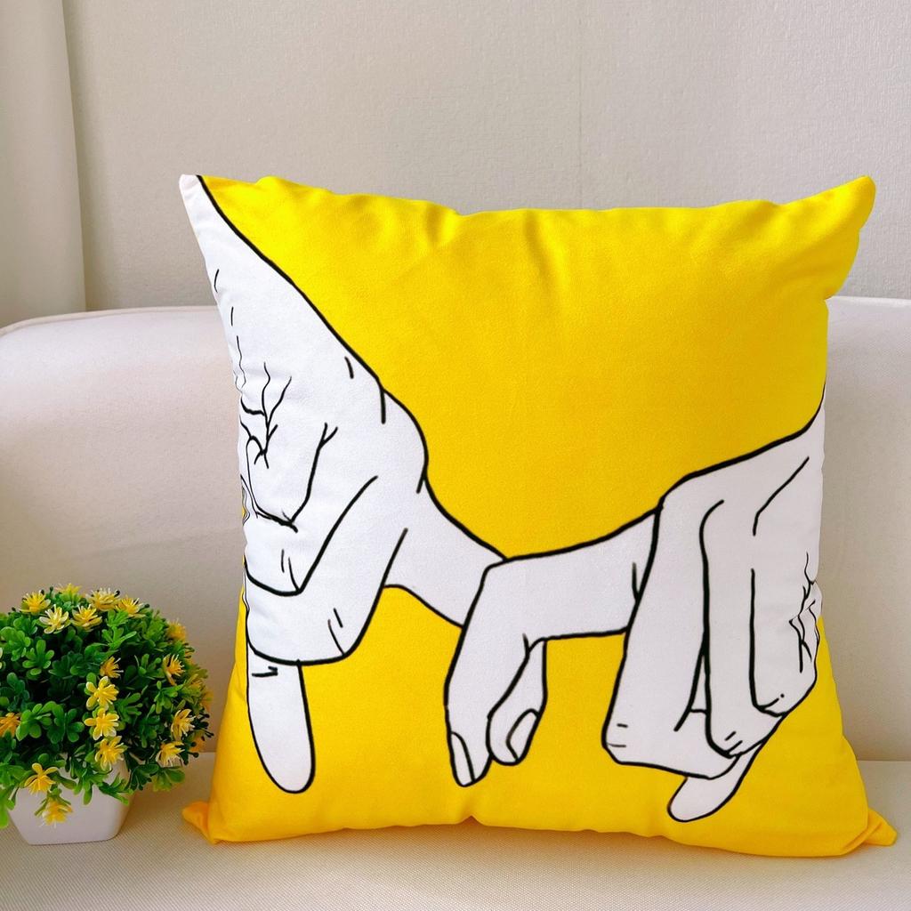 Nordic Yellow Small Fresh Bay Window Pillowcase Fashionable and Versatile Home Living Room Bedroom Sofa Backrest