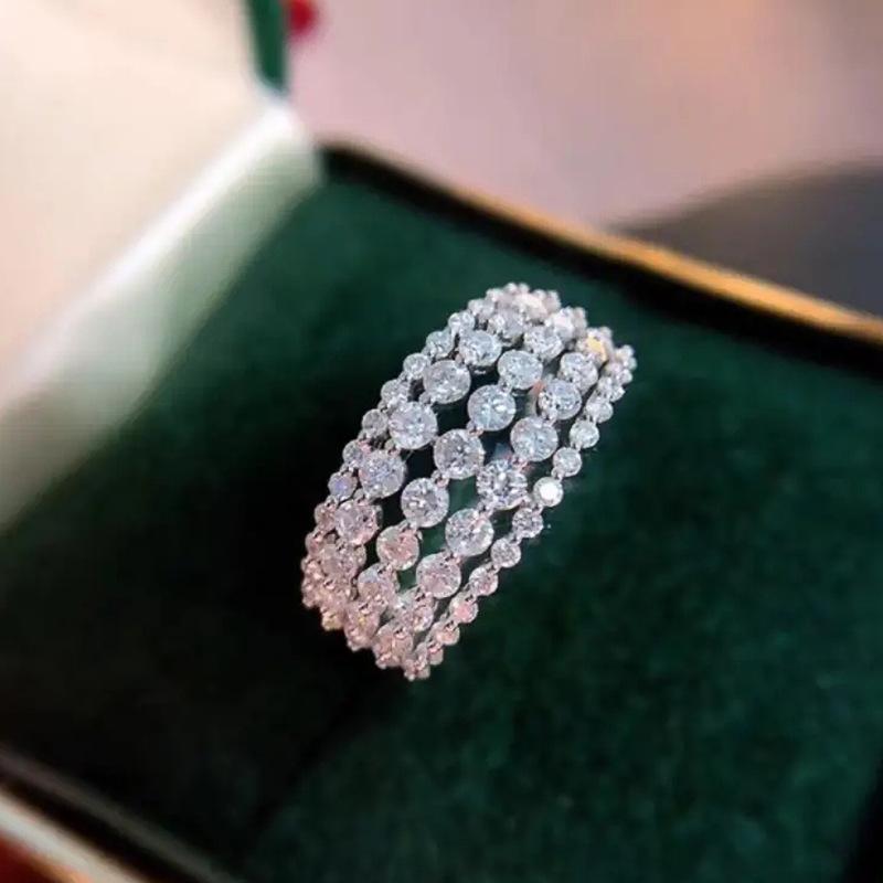 Meier Multi-layered design ring - women s sparkling, versatile, and stylish statement ring jewelry no. 6
