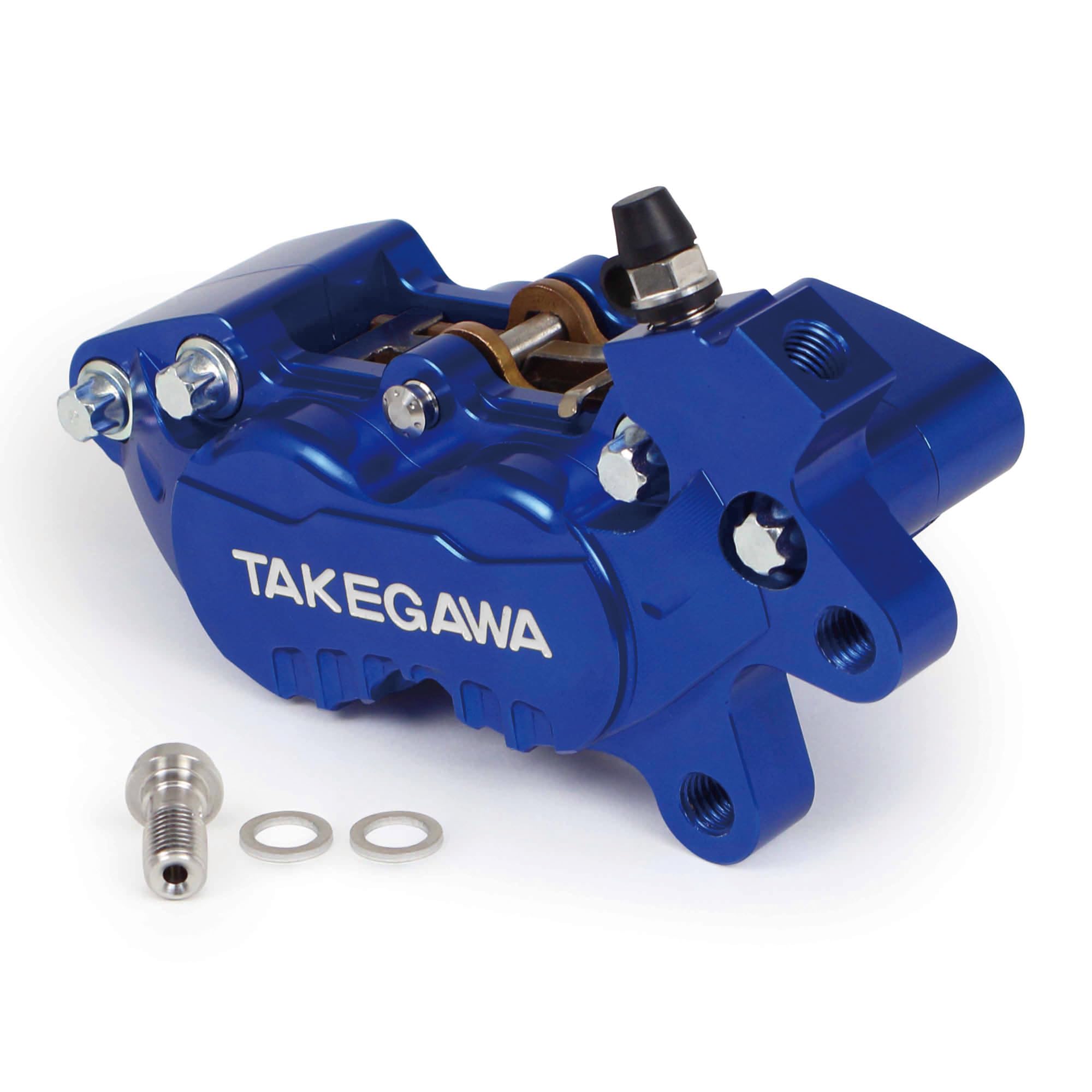 Special Parts Takegawa Aluminum Billet Caliper Universal (TAKEGAWA) 4-POT (Right Side, Blue) 06-08-0283 синий