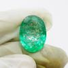 Natural Zambia Green Emerald 19.40 Carat Loose Gemstone CERTIFIED Oval Cut M-150-S