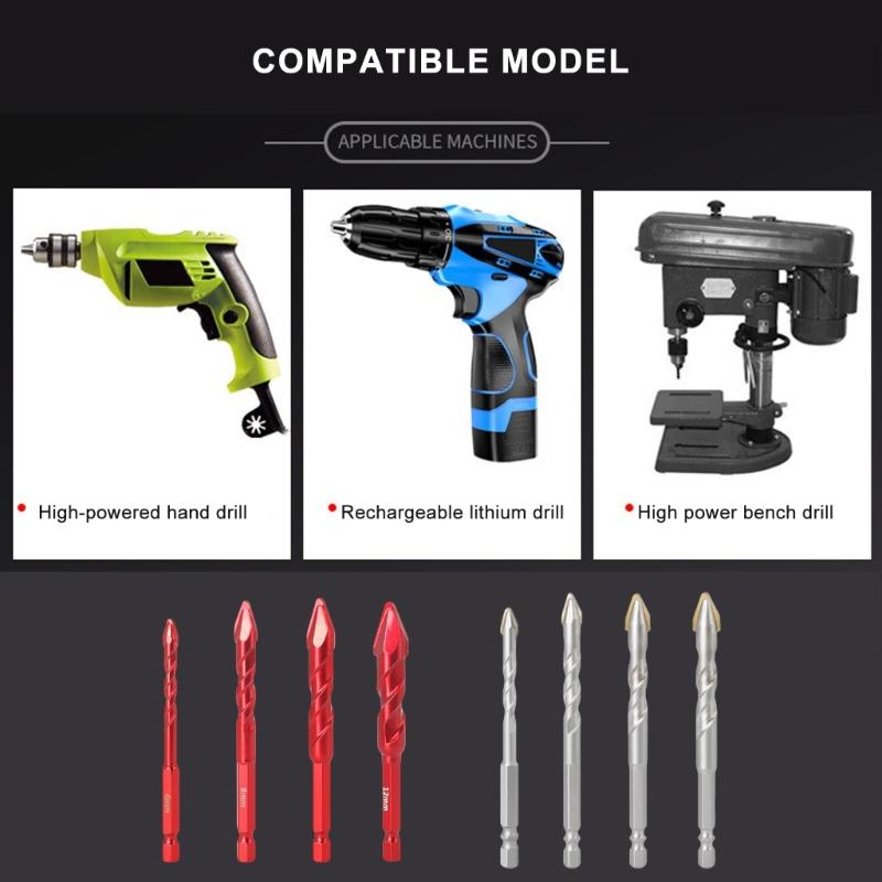 2/3/4/5Pcs Tile Bit Spades Drill Bit Set High Hardness Eccentric Drill Crooked Tip Eccentric Drill Bit Tilted Eccentric