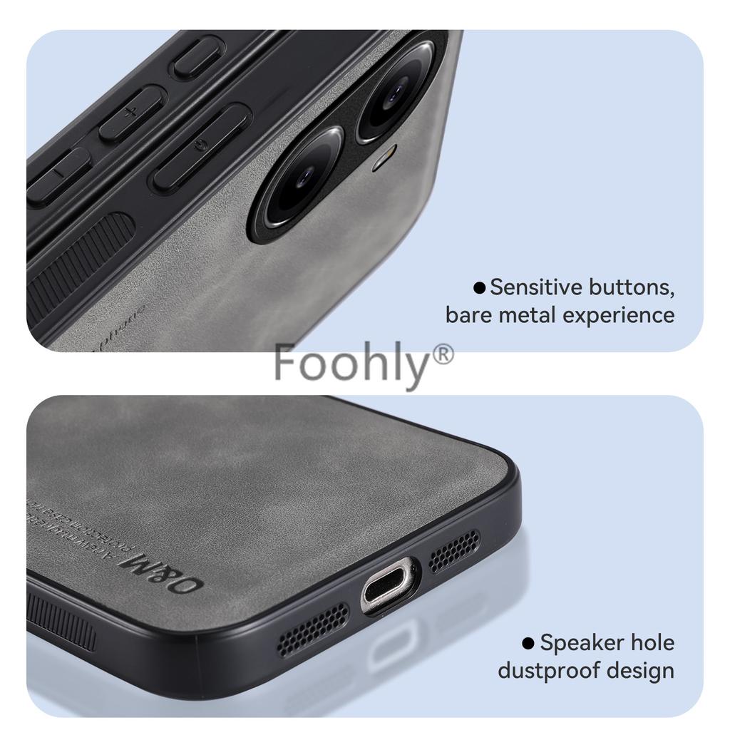 Nubuck Leather Shockproof Magnetic Case for Xiaomi Poco F7 5G Protective Cover Back Shell Coque Funda