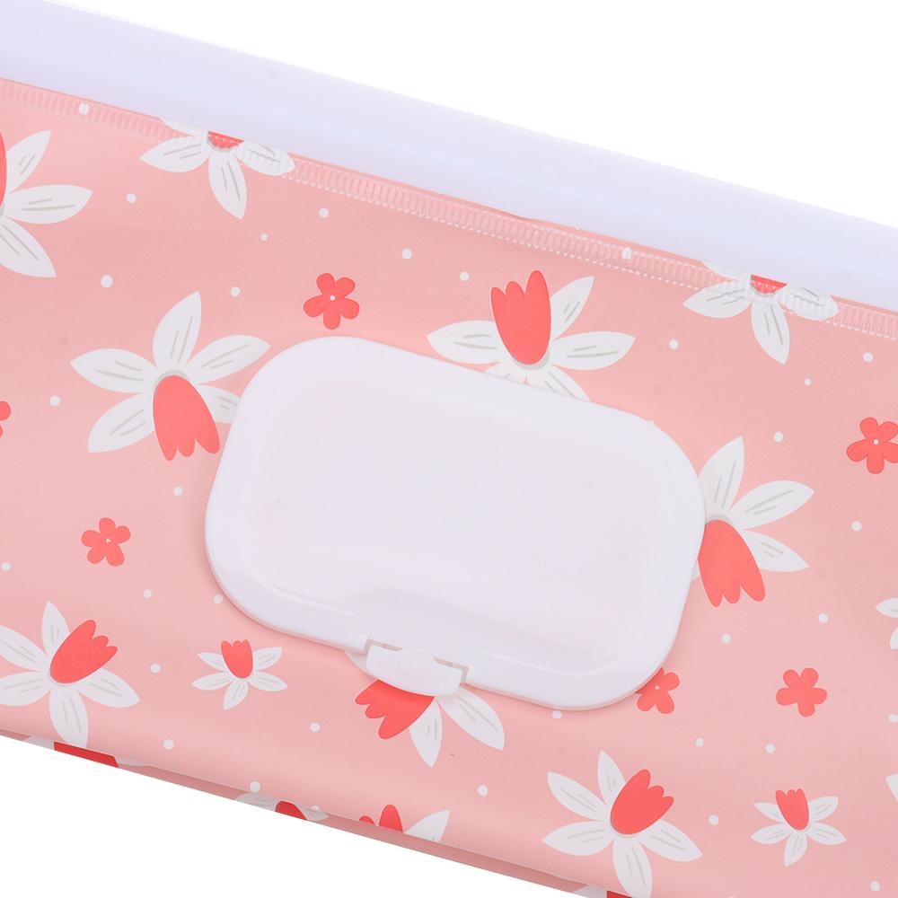 Carrying Case EVA Wet Wipes Bag Flip Cover With Buckle Cosmetic Pouch Wet Wipe Pouch Home