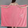 Pineapple Plaid Coral Fleece Wearable Bath Towel - Oversized, Absorbent, Quick Dry Bathrobe & Skirt