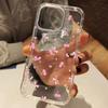 Pink Cherry And Bow Pattern Clear Phone Case For iPhone 17 Air 16 15 14 13 12 11 Pro Max 14 15 Plus XS X XR Silicone Soft Cover
