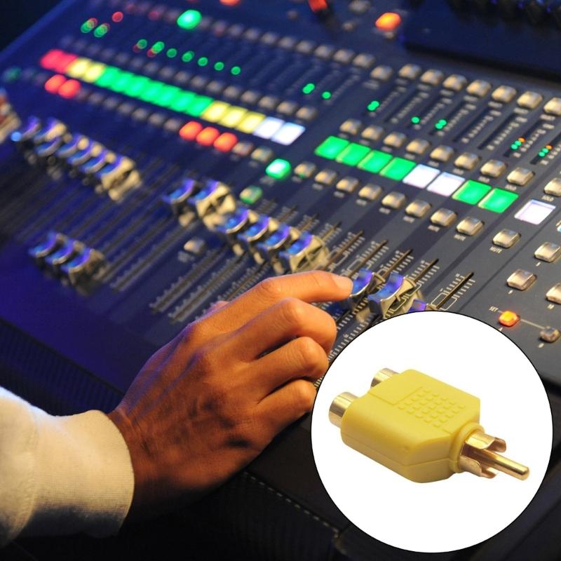 Mono Y Adapter Splitter Cable Adapter1 Male to 2 Female for Extending Auditory Video Cables Connectors 1PC