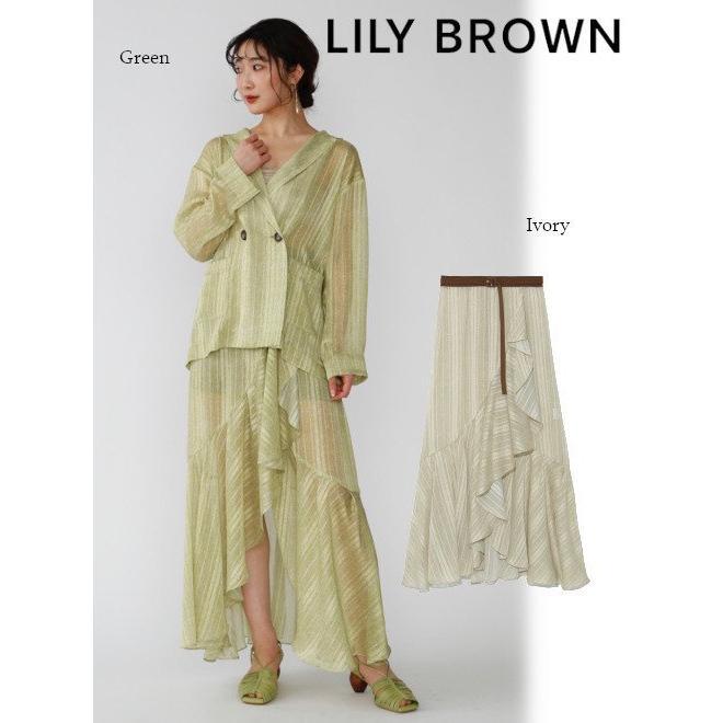 Lily Brown / Lily Brown Sheer Pattern Ruffle Skirt Shorts 22 Spring/Summer. LWFP224012 Short Pants Women s