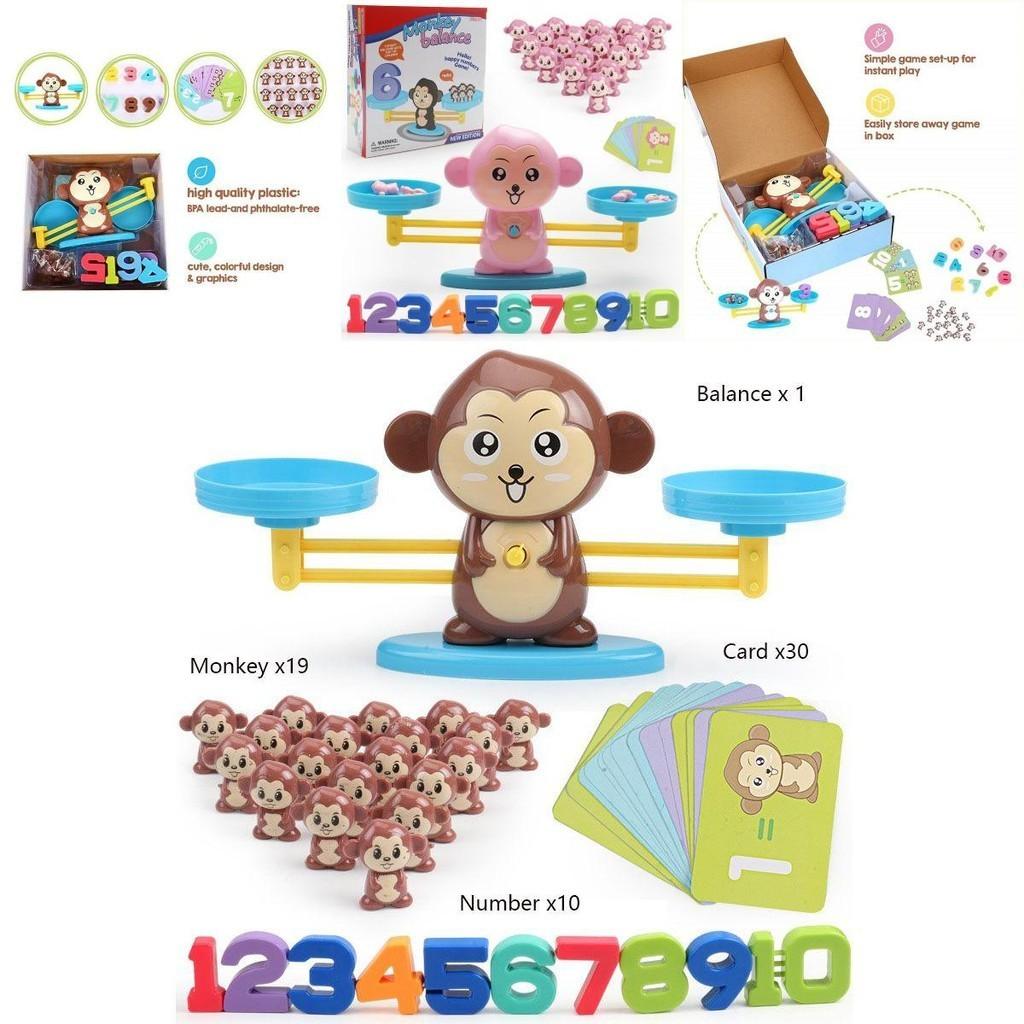 Jogo Divertido de Contagem Matemática Para Crianças Conjunto de Brinquedos Macaco Equilíbrio Para Pré-escolares