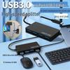 Ultra-Thin 4-Port USB 3.0 Hub Splitter - Expand Your Computer Connectivity