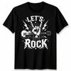Kids Lets Rock Rockstar T Shirt Guitar Band Day Rock N Roll School Tee