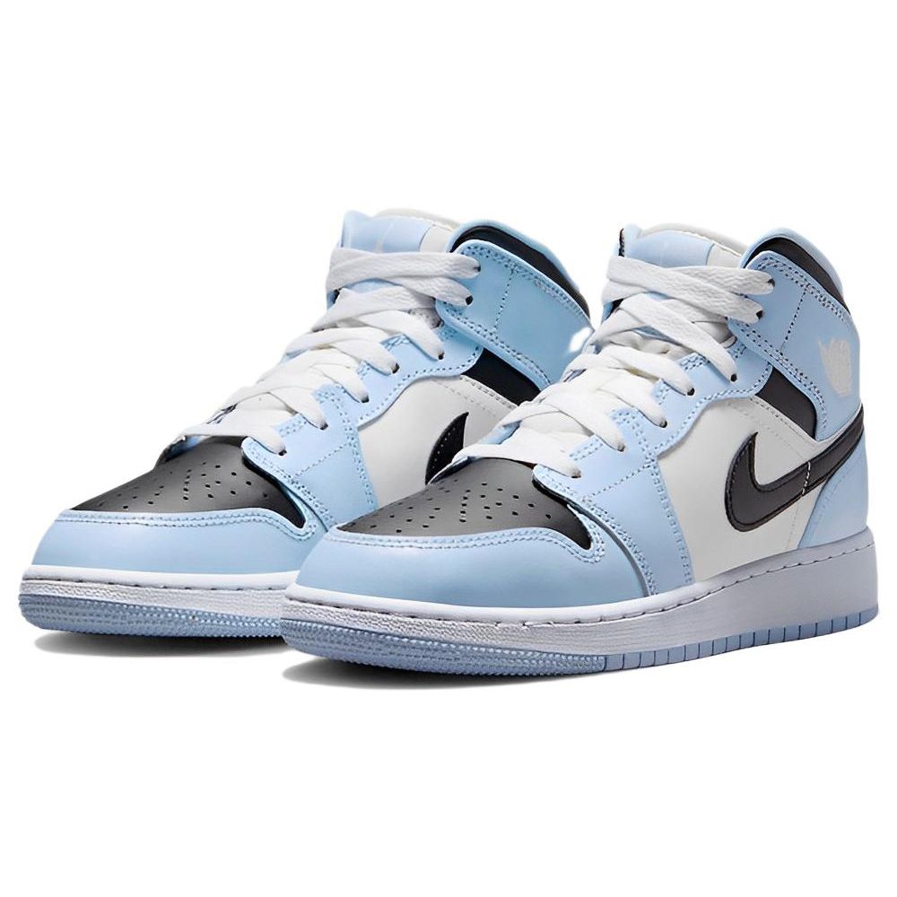 Air Jordan 1 Mid GS Ledově modré Dětské tenisky Černá Plachetnicová bílá 555112-401