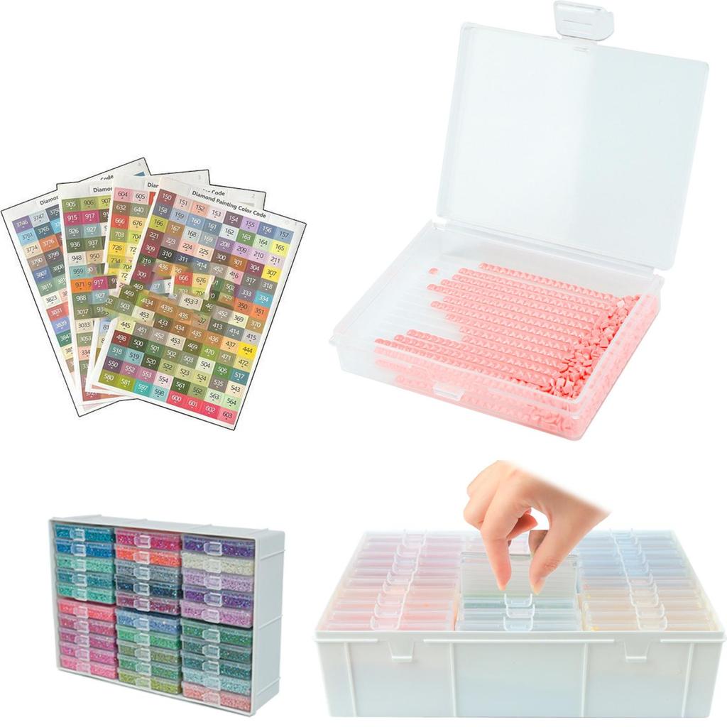 30pcs Diamond Art Storage Containers with Lids Diamond Art Storage Containers Trays for 5D Art Beads Storage