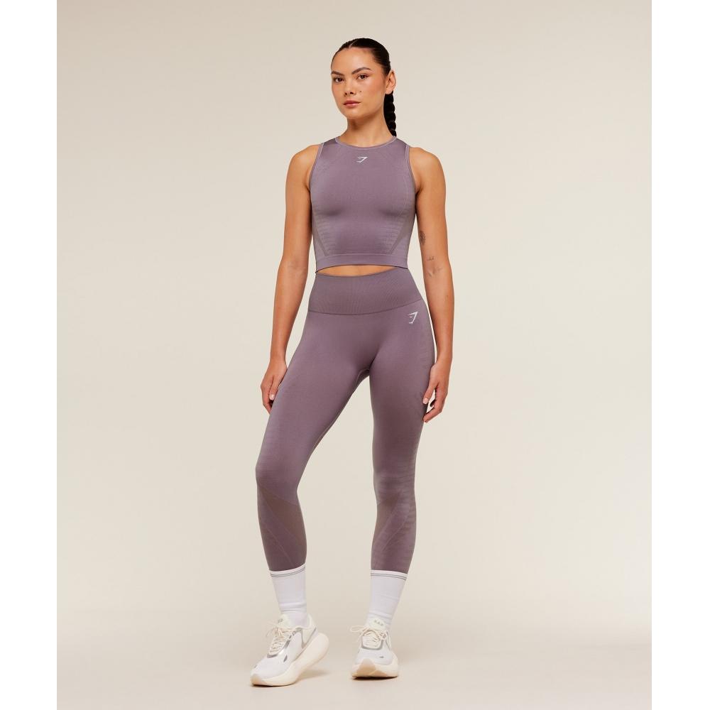 Gymshark Running Seamless Tank Dusk Purple Walnut Mauve B5c8j Pcm5