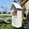 Wooden Bee Habitat Insect Butterfly House Hanging Outdoor Garden Hive House Bug Shelter Nest Box  For Ladybugs Random Color