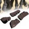 1Set PU Horse Legguard Leg Protector Thickened Leggings with Soft Lining Equipmentbrown M