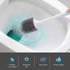 Silicone Toilet Brush and Holder,Bathroom Toilet Brush Holder Set,Silicone Toilet Cleaning Brush Kit with Soft Bristle Brush