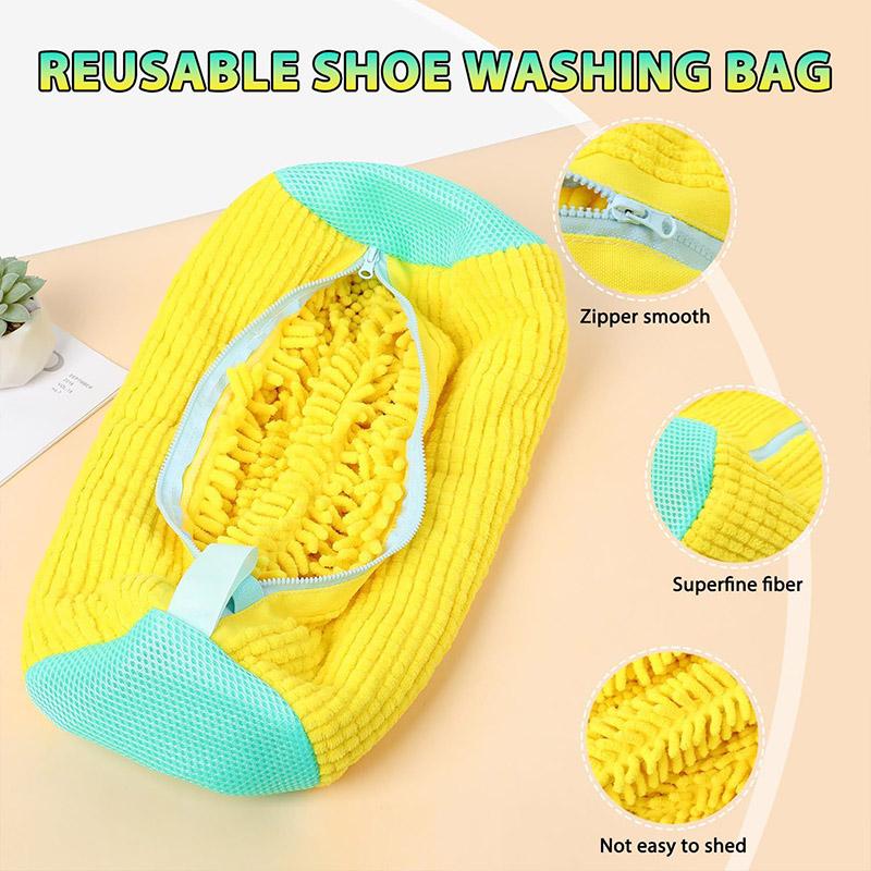 Shoe Washing Bag Washing Machine Laundry Bag with Zipper Closure Easily Remove Dirt Washing Bags Anti-Deformation ShoesOrganizer