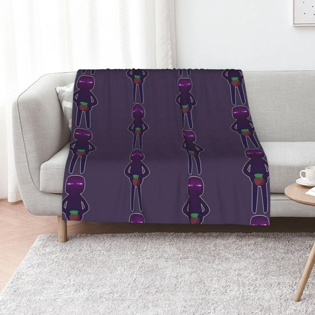 Enderman Throw Blanket Christmas Decoration Decorative Throw Quilt Custom Hair Furry Blankets