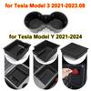For Tesla Model Y 3 2023 2022 Center Console Storage Organizer Box Tray Armrest Hidden Box Water Cup Holder Interior Accessories
