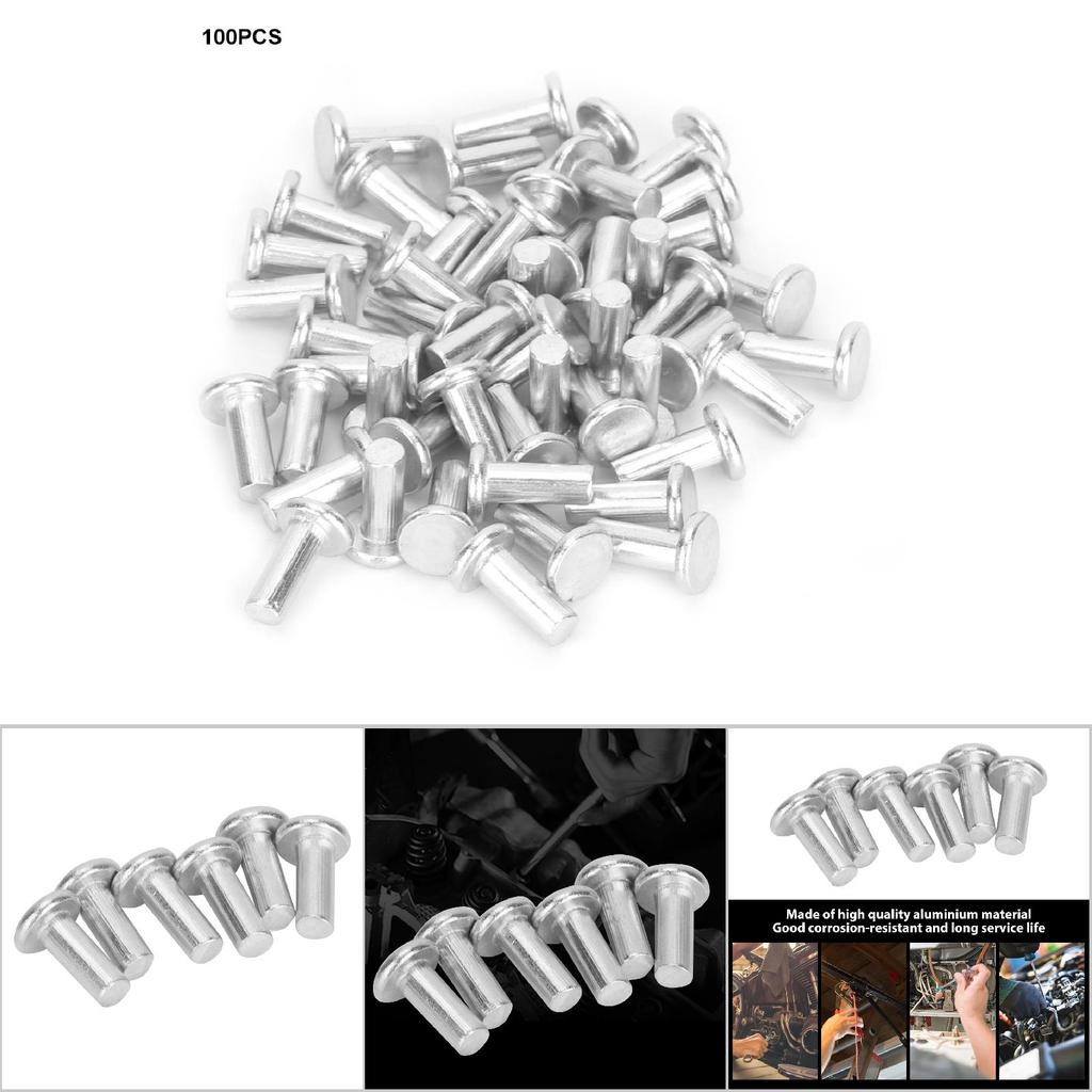 100pcs GB867 M4 Flat Head Aluminum Rivets Flat Head Rivet (M4 * 10)